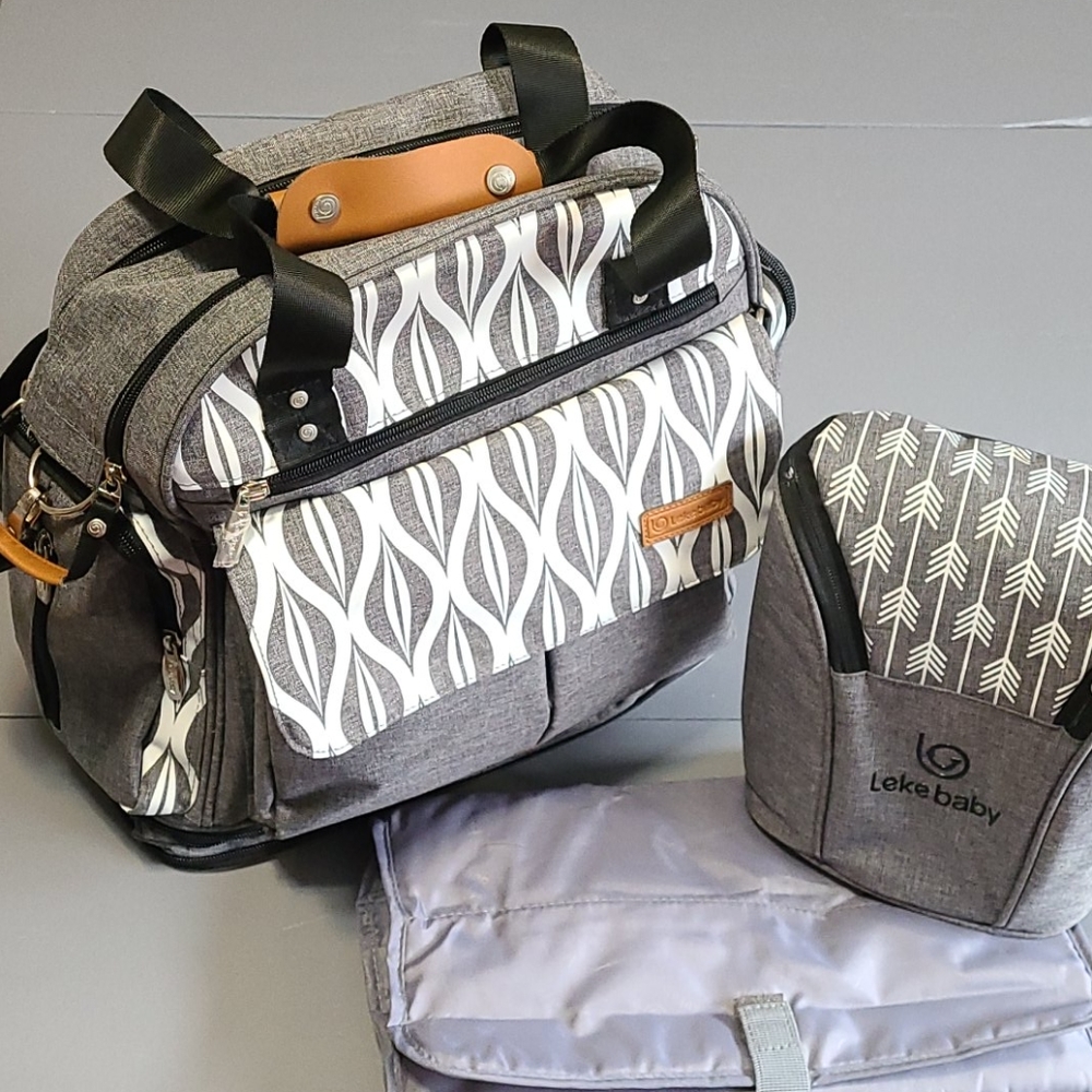 Backpack Diaper Bag, Bottle Bag, Change Pad